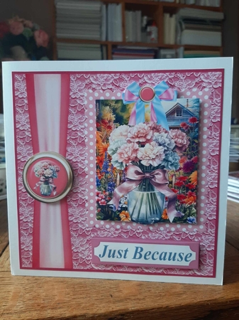 Vase of flowers card front 1 by Ann Davies
