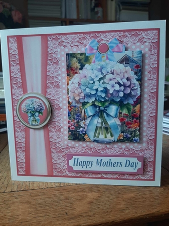 Vase of flowers card front 7 by Ann Davies