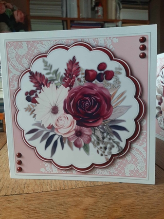 8x8 Mini Kit, Beautiful Summer Burgandy and Pink by Ann Davies