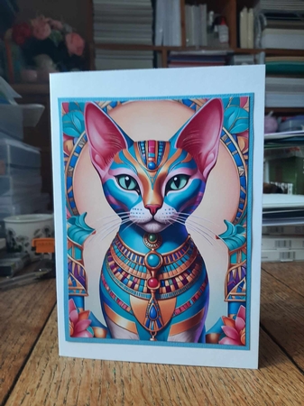 Egyptian Cat A4 by Ann Davies