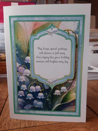 May Birth Flower Fancy Frame by Ann Davies
