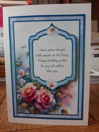 June Birth Flower Fancy Frame by Ann Davies
