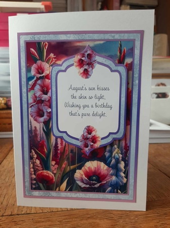 August Birth Flower Fancy Frame by Ann Davies