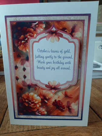 October Birth Flower Fancy Frame by Ann Davies