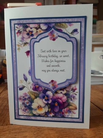 February Birth Flower Fancy Frame by Ann Davies
