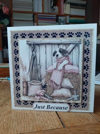 Its a dogs life on the farm card front 1 by Ann Davies