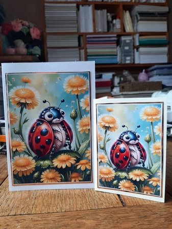 Happiness is Being a Ladybug A4 by Ann Davies