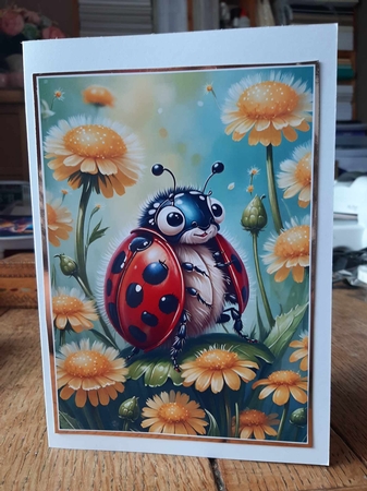 Happiness is Being a Ladybug A4 by Ann Davies