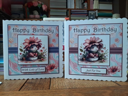 Peekaboo Flower Mice  by Ann Davies