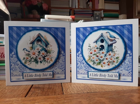 Blue bird card front 2 by Ann Davies