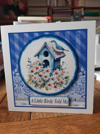 Blue bird card front 2 by Ann Davies