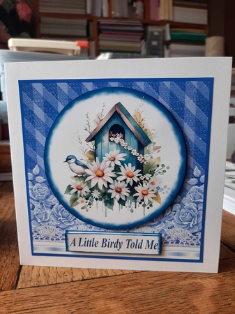 Blue bird card front 2 by Ann Davies