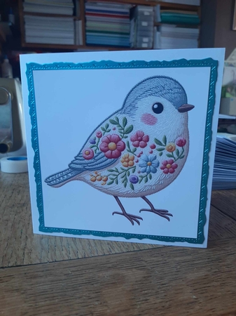 Shabby Chic Embroidered Birds by Ann Davies