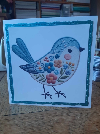 Shabby Chic Embroidered Birds by Ann Davies
