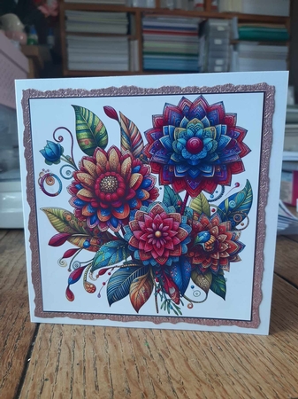 Zentangle Flowers Card Toppers by Ann Davies