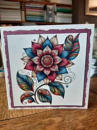 Zentangle Flowers Card Toppers by Ann Davies