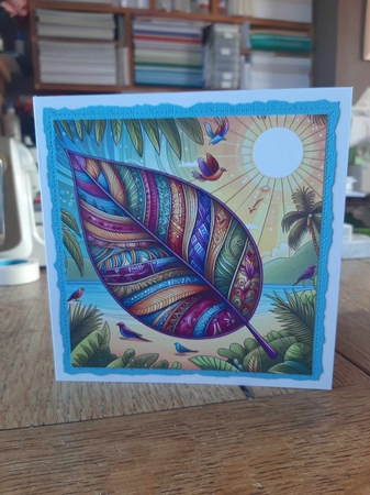 Beautiful Decorated Leaves Card Toppers by Ann Davies