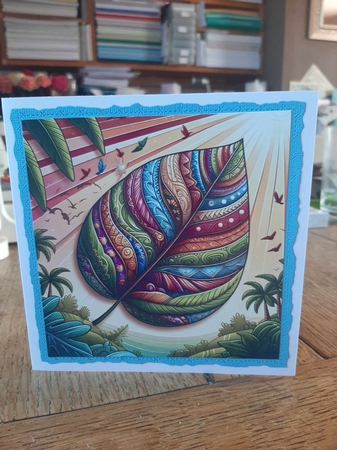 Beautiful Decorated Leaves Card Toppers by Ann Davies