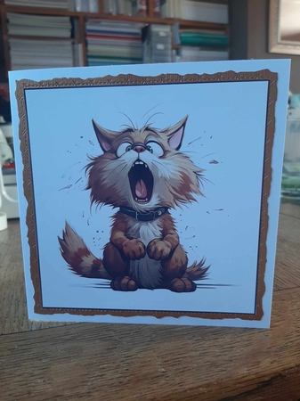Funny Cat Card Toppers by Ann Davies