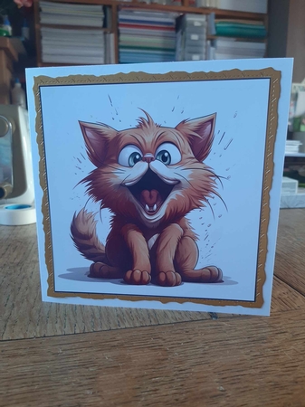 Funny Cat Card Toppers by Ann Davies