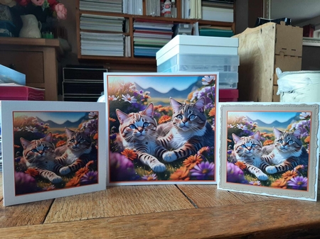 Cats Playing by Ann Davies