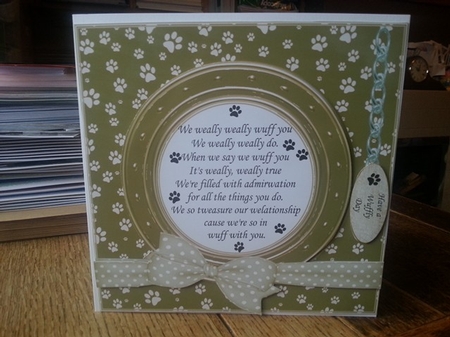 PAWSOME 2 A FUNNY VERSE CARD FROM THE DOG / CAT BIRTHDAY THANK YOU ETC by Ann Davies