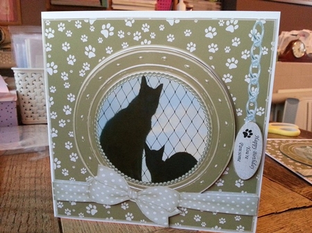 SILHOUETTE CATS 3 PAWSOME  THANK YOU AND VARIOUS OTHER SENTIMENTS by Ann Davies
