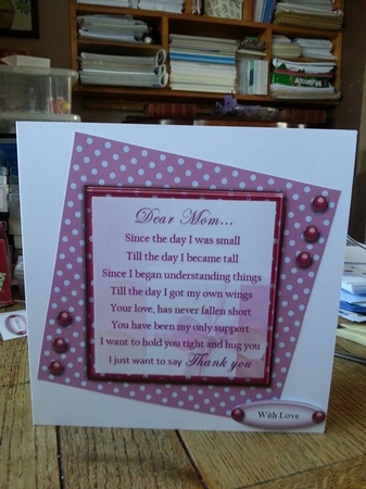 Mothers day Quick Card by Ann Davies