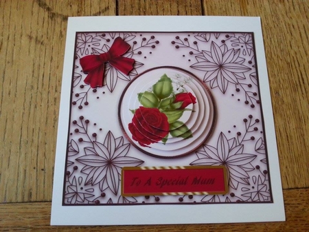 Red Roses Pyramid Mothers Day by Ann Davies
