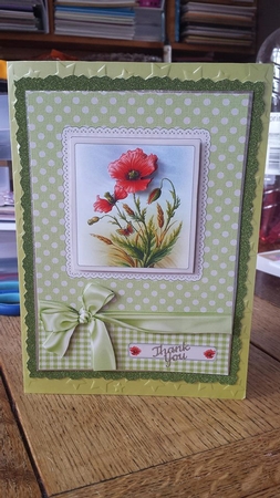 Lovely Poppies Happy Mothers Day Topper Plus Decoupage by Ann Davies