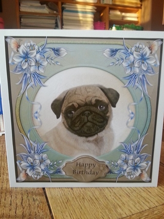 Mini Kit - Cute Pug #1- For lots of occasions by Ann Davies