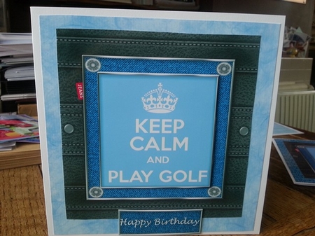 Fathers day leather and denim quick cards by Ann Davies