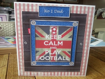 Fathers day leather and denim quick cards by Ann Davies