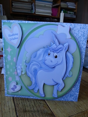 Cute Lilac unicorn  by Ann Davies