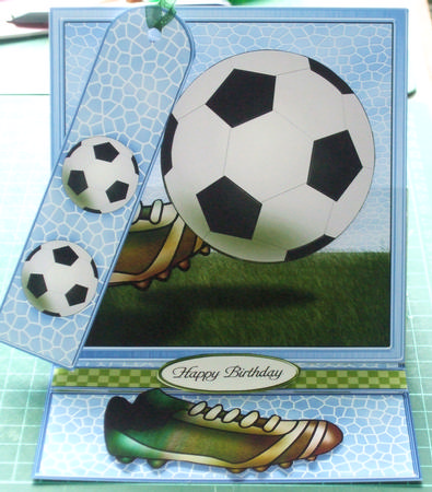 Football Easel Card Kit with Decoupage by Catherine Nelson