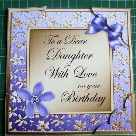 8x8 Floral Elegance Daughter Birthday Scallop Corner Topper by Catherine Nelson