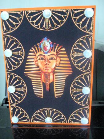 Egyptian Boy King Tutankhamun Decoupage Card by Catherine Nelson