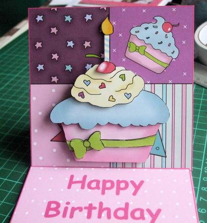 Cute Cupcake Easel Card Kit - 4 Pages by Catherine Nelson