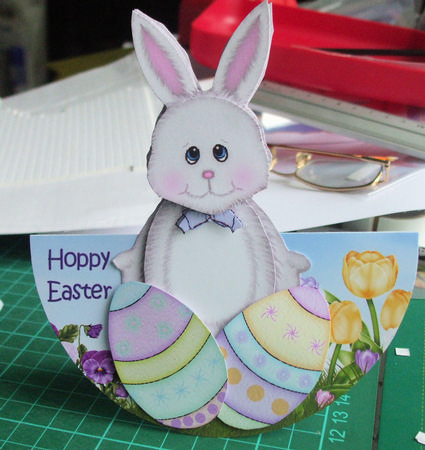 Hoppy Easter - Mini Wobble Card by Catherine Nelson