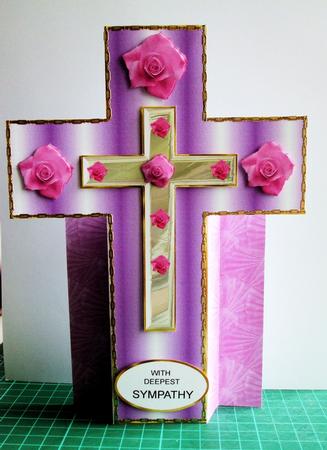 Stand Up 3D Cross Kit with Decoupage by Catherine Nelson