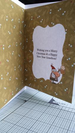 Beer Man Merry Christmas Grandson Insert by Catherine Nelson