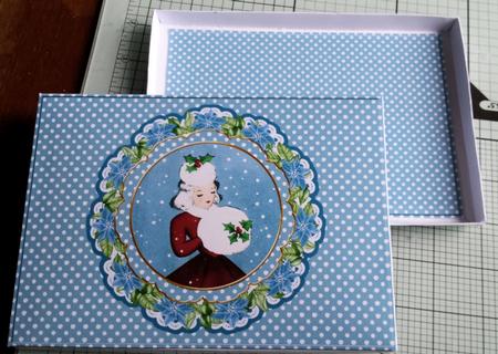 Winter Lady Christmas Ddoily 7x5in Presentation Box m Kit by Catherine Nelson