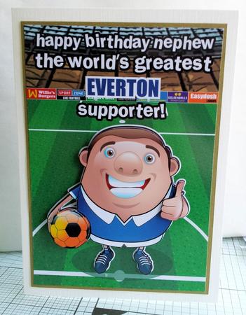 Everton Football Club Happy Birthday Nephew by Catherine Nelson