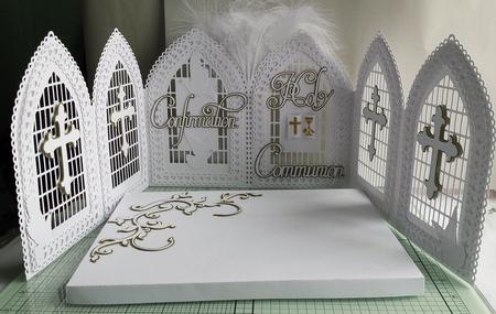 Christening Baptism Communion Confirmation Tri Fold Card by Catherine Nelson