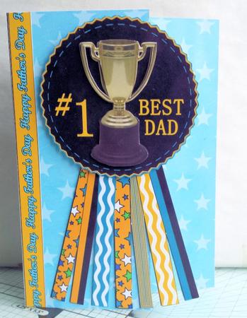 Number 1 Best Dad Rosette Over the Edge Mini Kit by Catherine Nelson