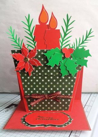 803 Christmas Flower Pot Easel by Catherine Nelson