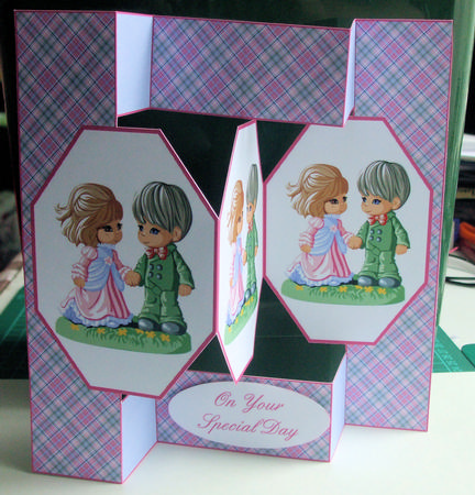 Wedding Couple 3 Panel Pop Up Card by Catherine Nelson