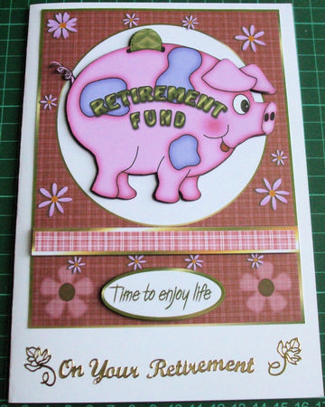 Piggy Bank Retirement Card by Catherine Nelson