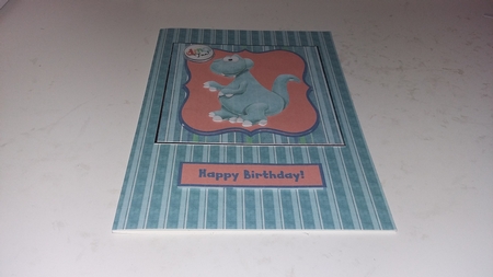 Dinosaur Birthday Decoupage Card by Janet Barker