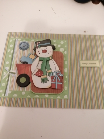 Snowman and Toys Card with Decoupage Featured Gallery Photo